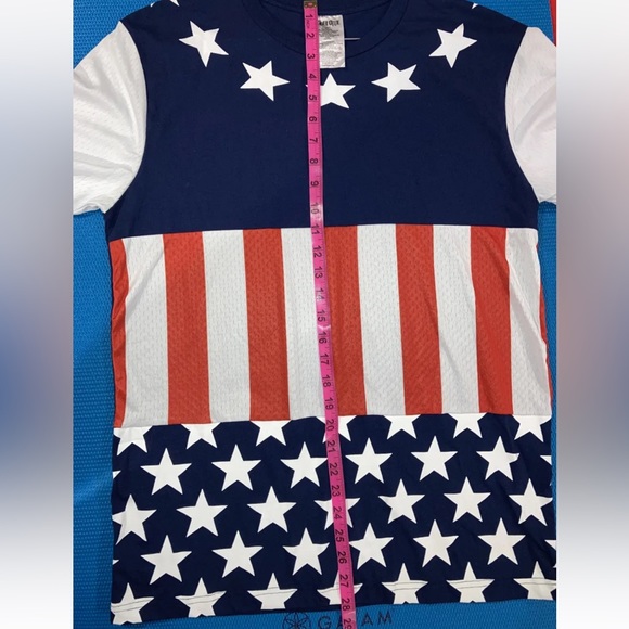 New Men’s Ryde Out Crew Neck American Flag Graphic Short Sleeve 4th July Size M - Picture 4 of 6